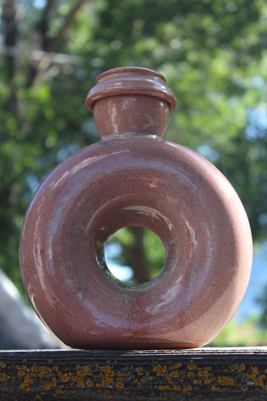 Soft shiny donut vase